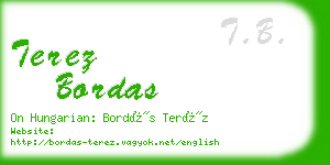 terez bordas business card